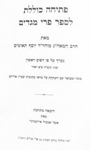 פתיחה כוללת פרי מגדים