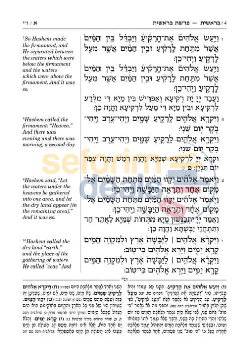 Artscroll English Sh’nayim Mikra V’Echad Targum - Bereshis