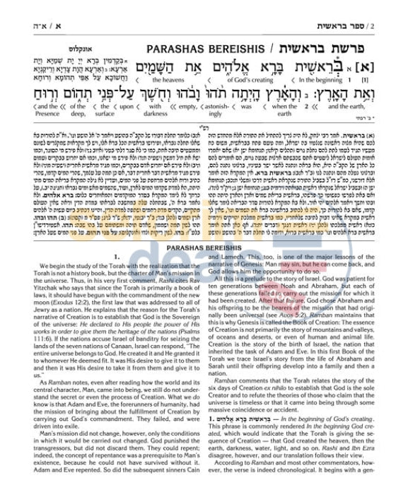 Artscroll Schottenstein Editon Interlinear Chumash - 1 Vol.