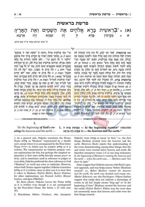 Artscroll Zichron Meir Edition Of Targum Onkelos - Bereishis