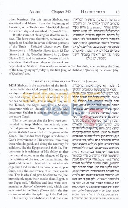 Aruch Hashulchan In English - Hilchos Shabbos