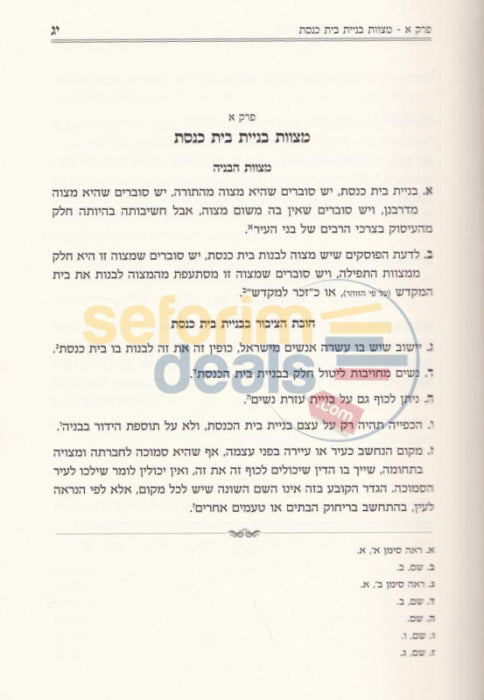 Beniyas Beis Kneses Khalacha -