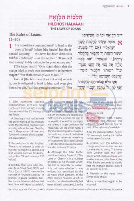 English Alter Rebbe Shulchan Aruch: Vol. 12 - Choshen Mishpat