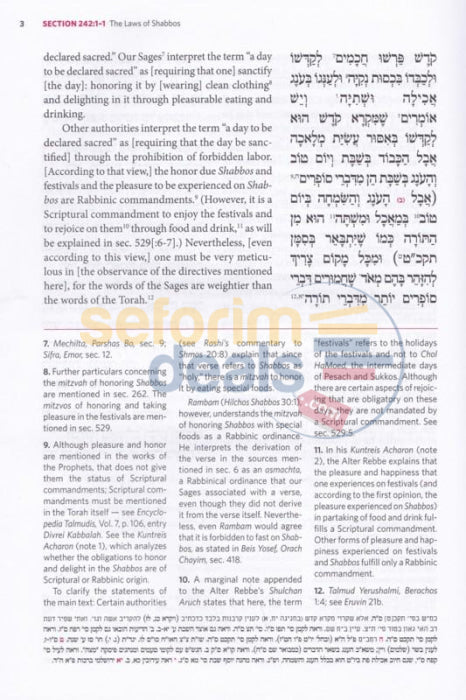 English Alter Rebbe Shulchan Aruch - Vol. 4 Hilchos Shabbos