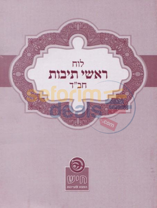 Luach Roshei Tevos Chabad -