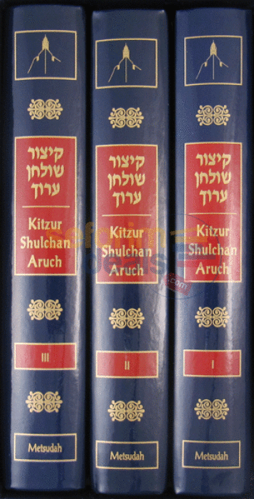 Metsudah Kitzur Shulchan Aruch 3 Vol. Compact Size Set