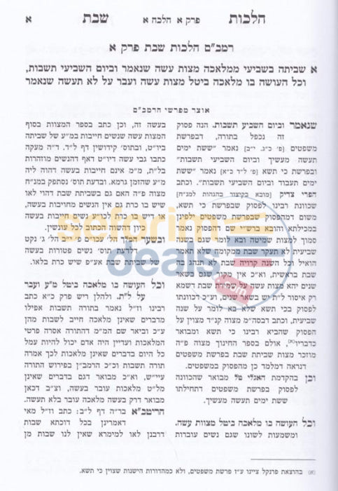 Otzar Mefarshei Harambam - Hilchos Shabbos 2 Vol. Set