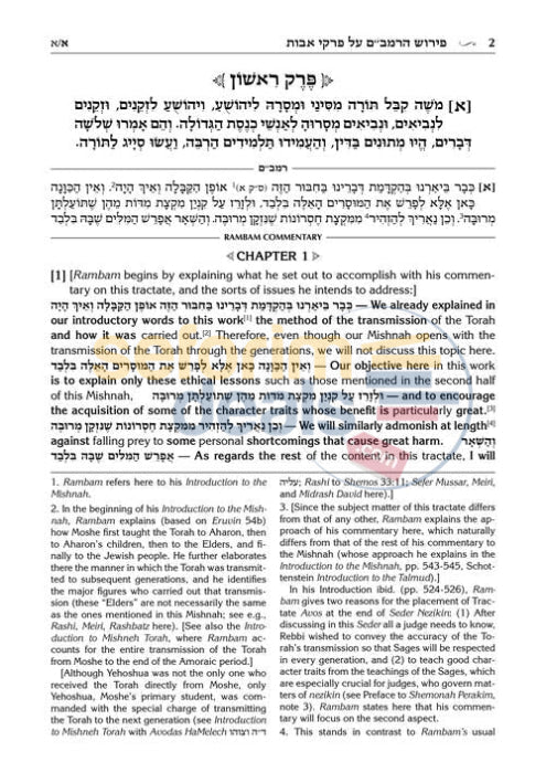 Rambam on Pirkei Avos