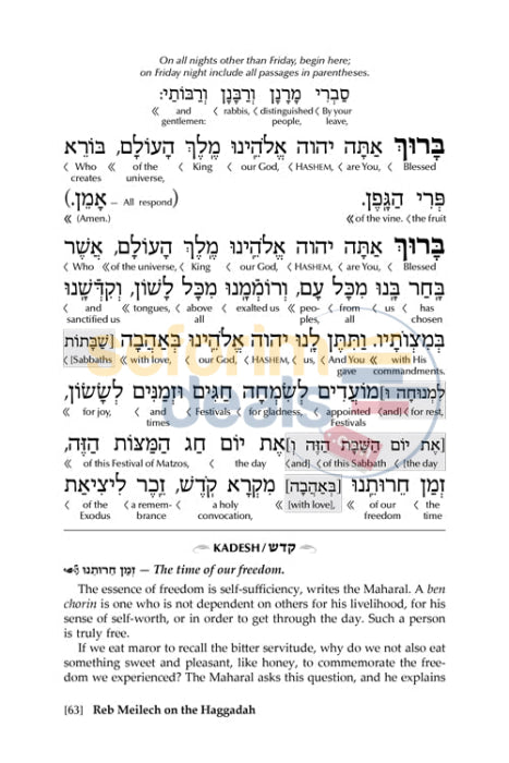 Reb Meilech On The Haggadah