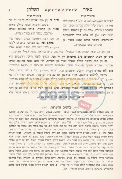 Sefer Meir Hashulchan -