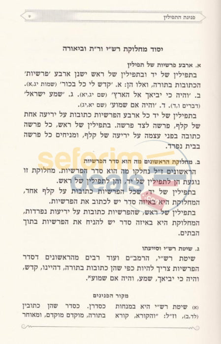 Sefer Peninas Hatefillin -