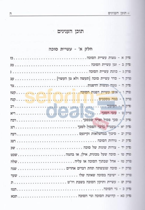 Sefer Pischei Sukkah -