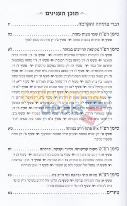 Sefer Taaroch Lifnei Shulchan - Hilchos Mezuzah