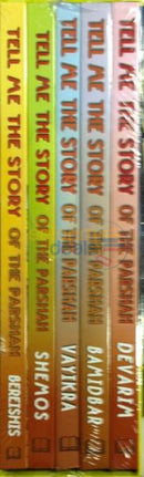 Tell Me The Story Of Parshah - 5 Vol. Slipcase Set New Edition Fully Plastic-Covered Pages