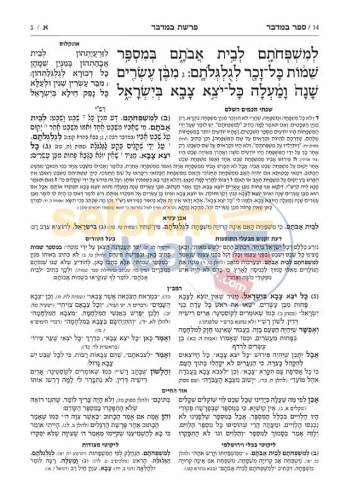 Artscroll Czuker Edition Hebrew Chumash Mikraos Gedolos Sefer Bamidbar -