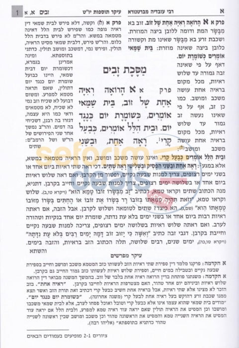 Mishnah Behirah - Zavim