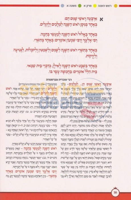 Mishnayos Rosh Hashanah - Mevoeres Umuyeres