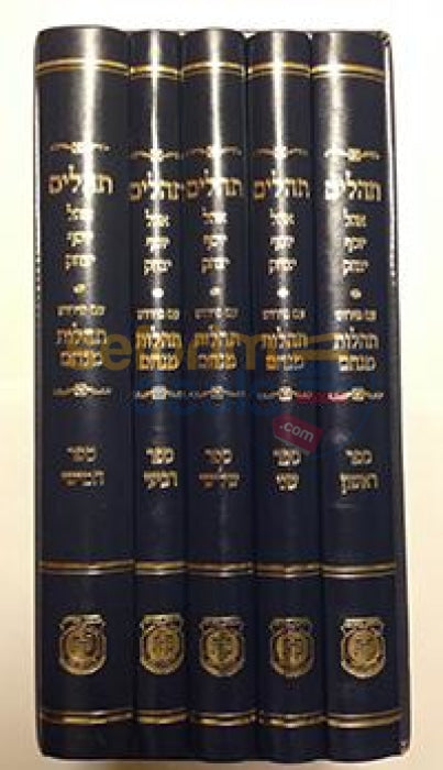 Tehillim With Perush Tehillos Menachem - 5 Vol. Set