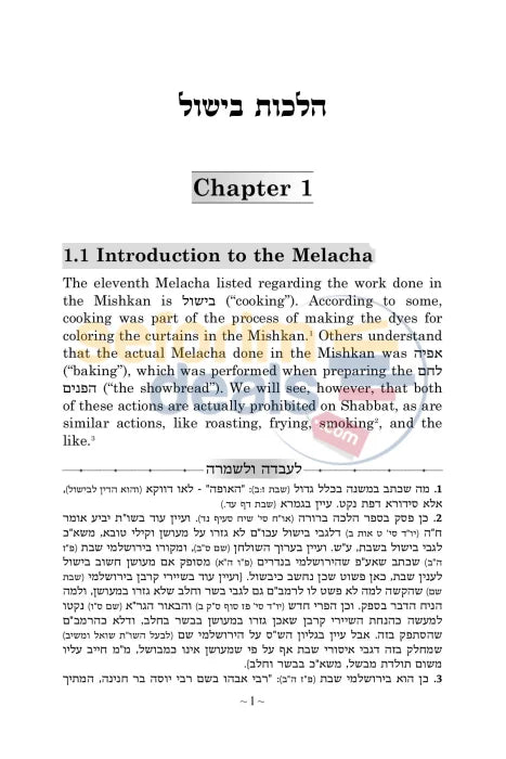 The Melachot Of Shabbat - Melechet Bishul